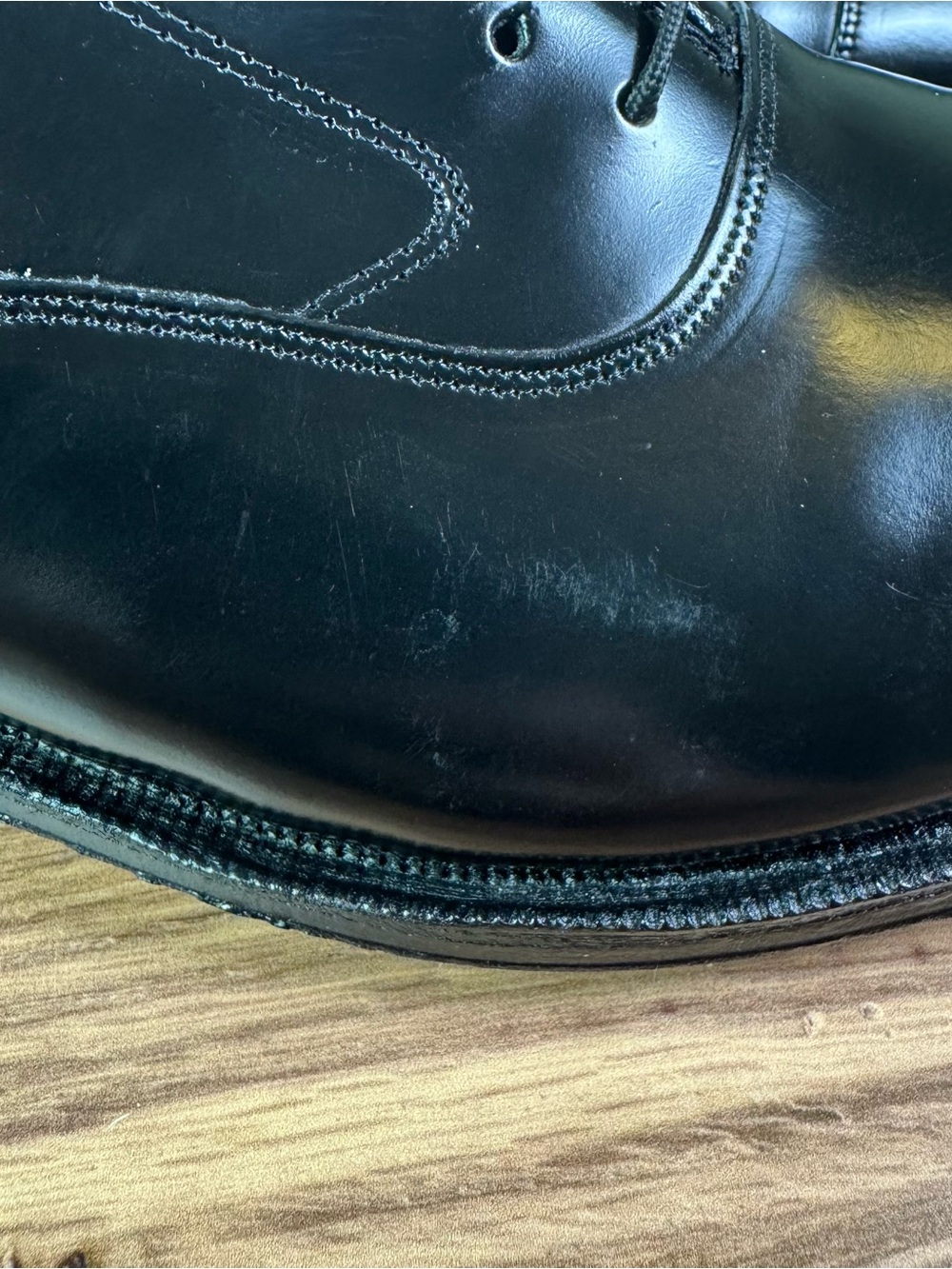 Johnston & Murphy Melton Black Oxford Cap Toe 12 3E NIB NEW with Box - Picture 9 of 10